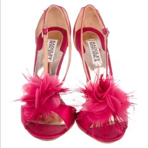 Satin Badgley Mischka Pink sandals size 9